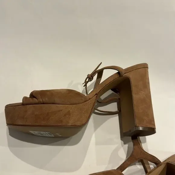 Draper James NWT Platform Suede Sandals in a Tan color, few smudges, no Box. - Picture 14 of 16